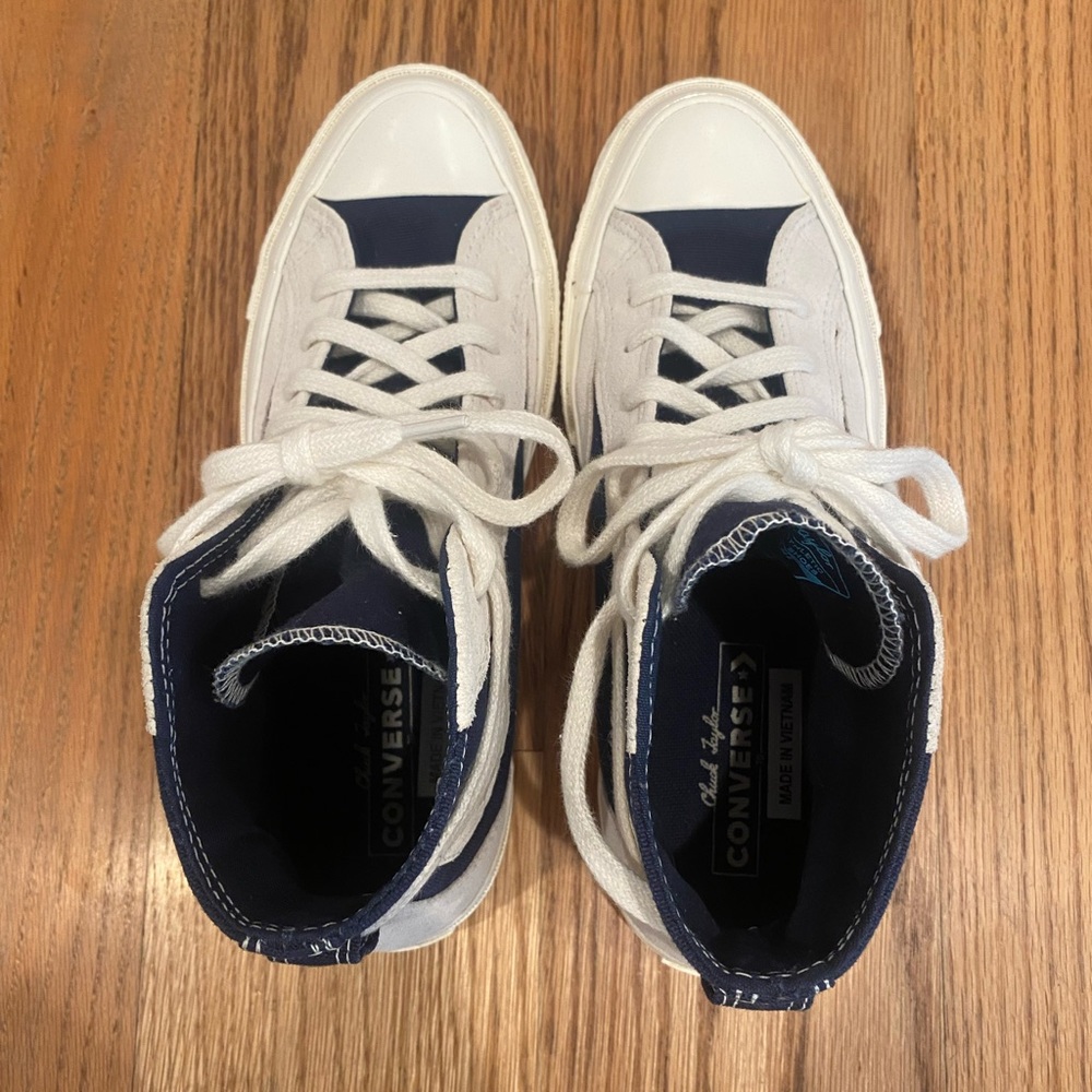 Converse Navy and White High-Top Sneakers - Picture 7 of 8